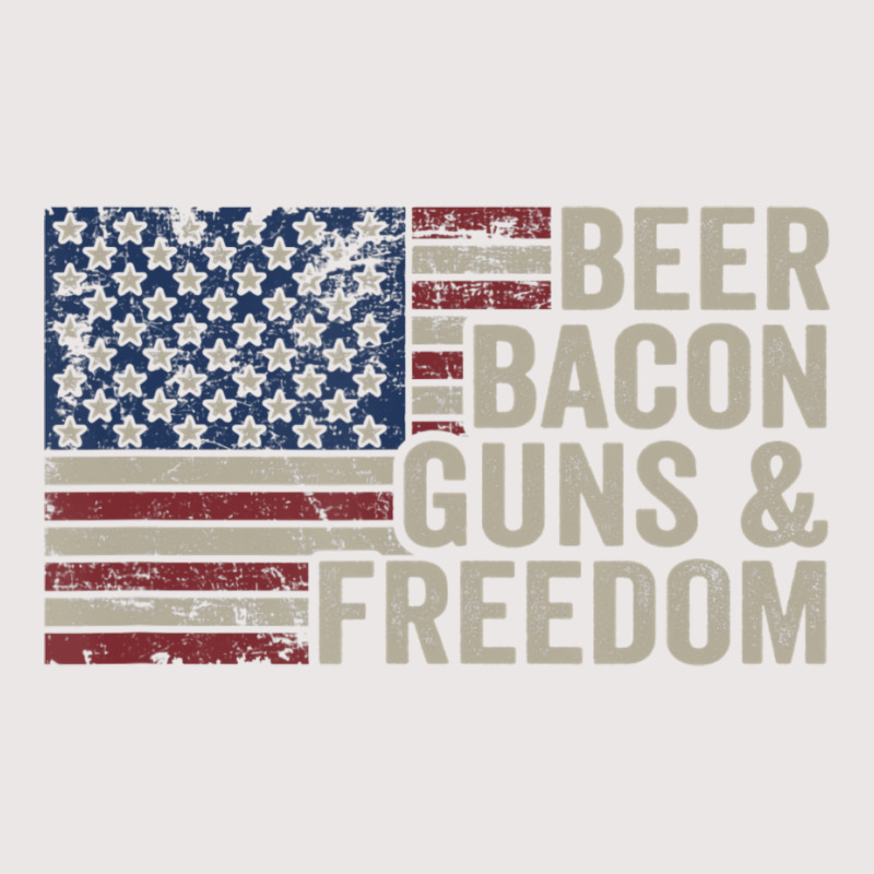 Beer Bacon Guns Freedom Bbq Vintage Usa Flag Drink Pocket T-shirt | Artistshot