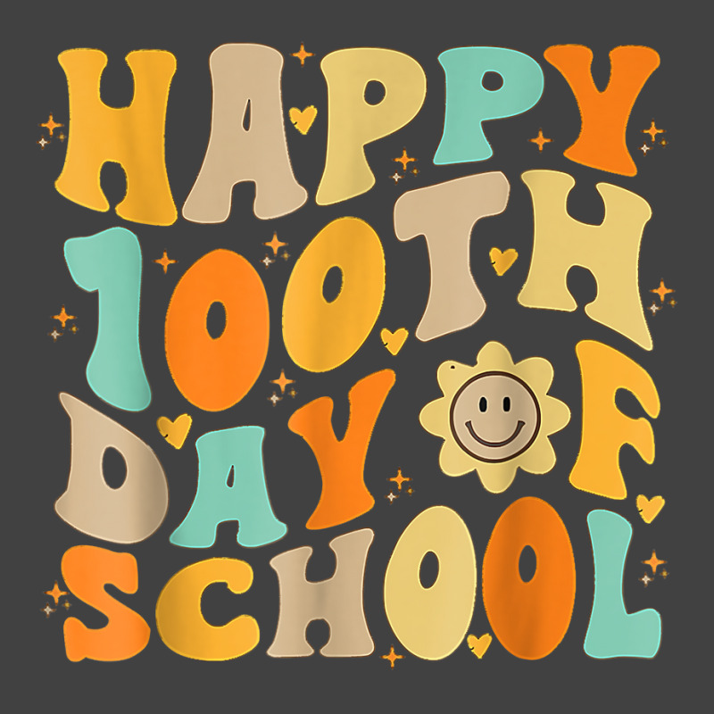 Teacher Kids Retro Groovy 100 Days Happy 100th Day Vintage T-shirt | Artistshot