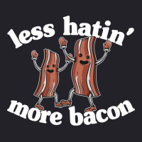 Less Hatin More Bacon Funny Breakfast Lover Gift S Unisex Sherpa-lined Denim Jacket | Artistshot