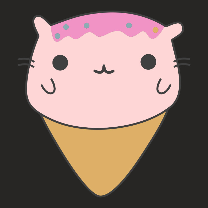 Sweet Cat Ice Cream Cone Ladies Fitted T-Shirt by pulung29 | Artistshot