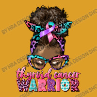 Thyroid Cancer Warrior Afro Messy Bun T-shirt | Artistshot