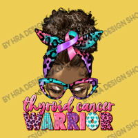 Thyroid Cancer Warrior Afro Messy Bun Graphic T-shirt | Artistshot