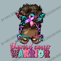 Thyroid Cancer Warrior Afro Messy Bun Unisex Sherpa-lined Denim Jacket | Artistshot