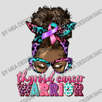 Thyroid Cancer Warrior Afro Messy Bun V-neck Tee | Artistshot