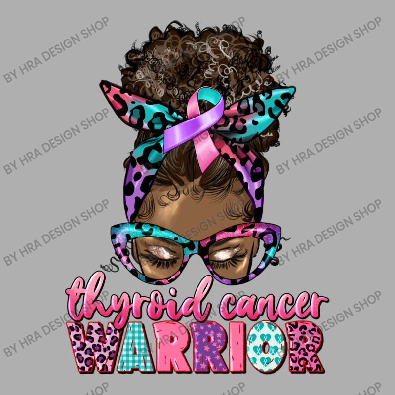 Thyroid Cancer Warrior Afro Messy Bun Exclusive T-shirt | Artistshot