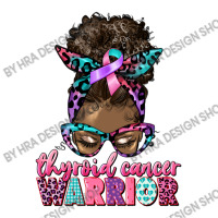 Thyroid Cancer Warrior Afro Messy Bun Men's Long Sleeve Pajama Set | Artistshot