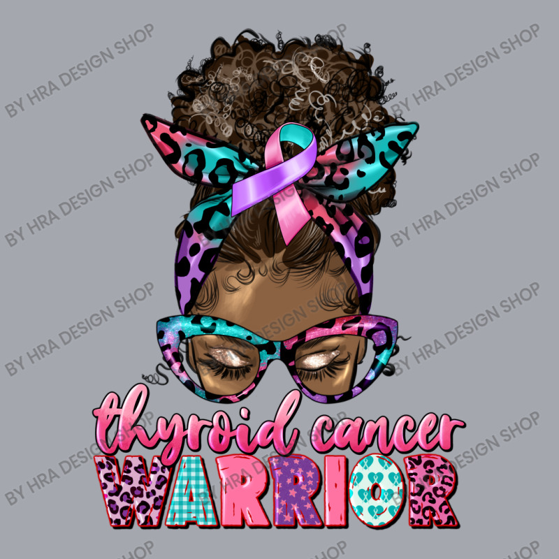 Thyroid Cancer Warrior Afro Messy Bun Long Sleeve Shirts | Artistshot