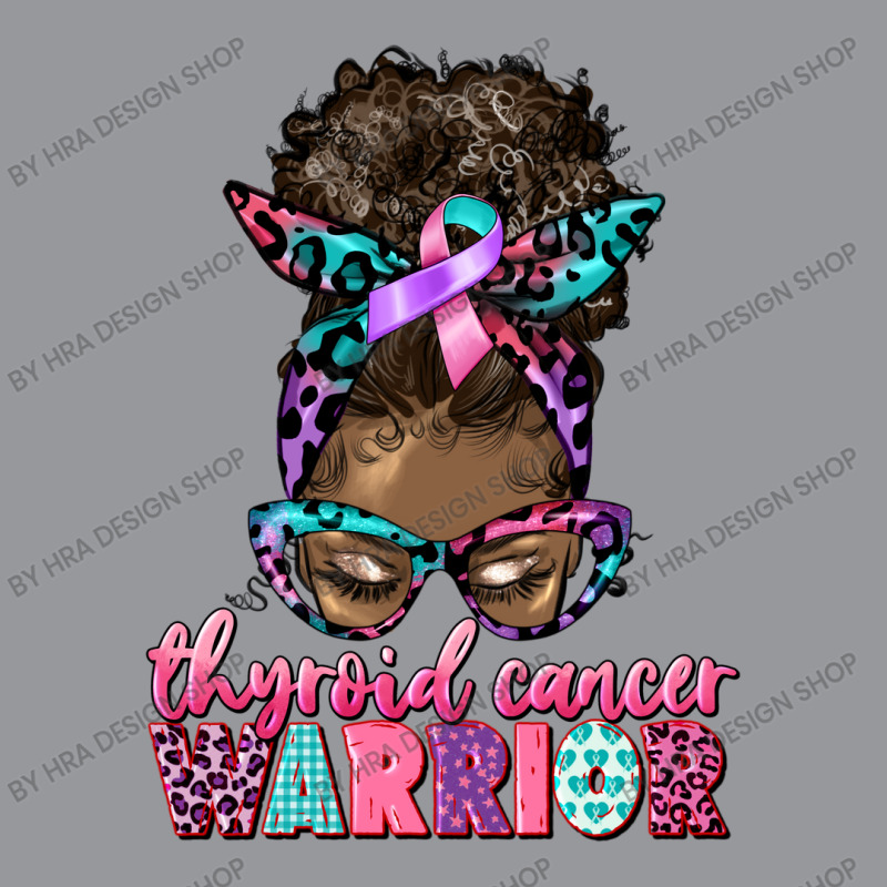 Thyroid Cancer Warrior Afro Messy Bun Bucket Hat | Artistshot