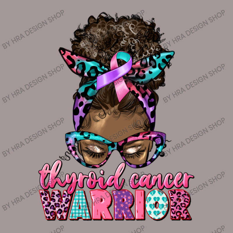 Thyroid Cancer Warrior Afro Messy Bun Vintage Short | Artistshot