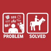 Funny Horse Riding Problem Solved Ladies Fitted T-shirt | Artistshot