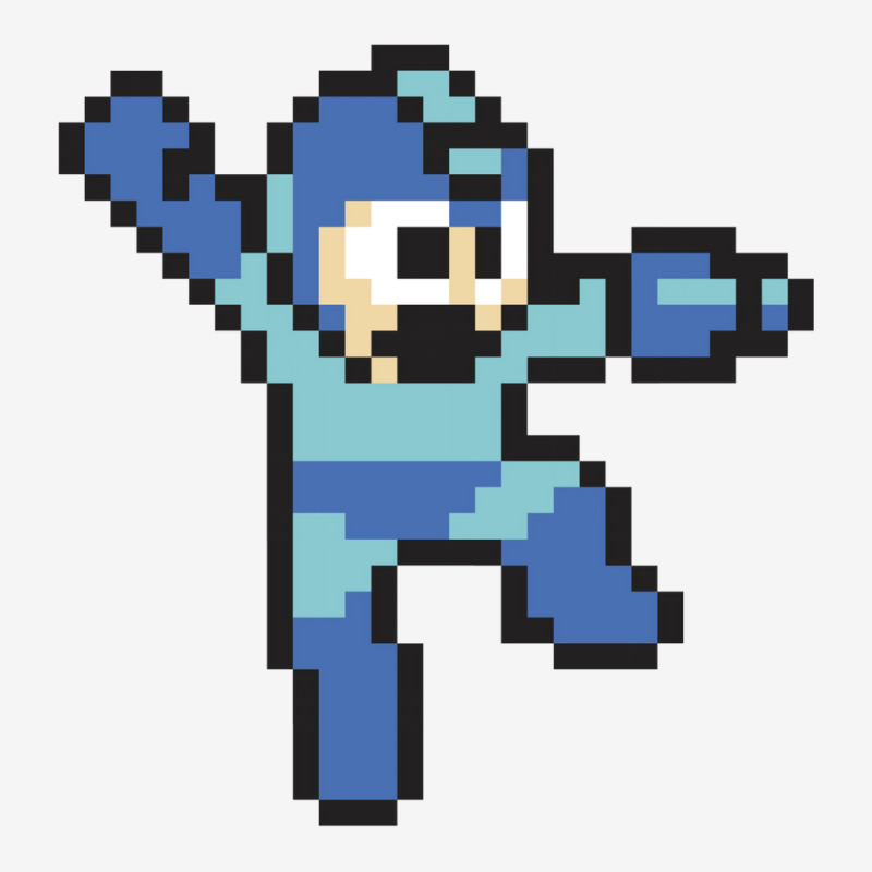 Megaman Jump'n Shoot Silver Rectangle Keychain | Artistshot