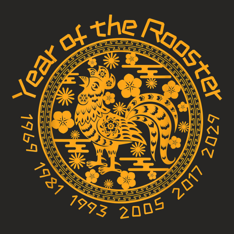 Chinese New Year Of The Rooster Zodiac T Shirt Ladies Fitted T-Shirt by amyot | Artistshot