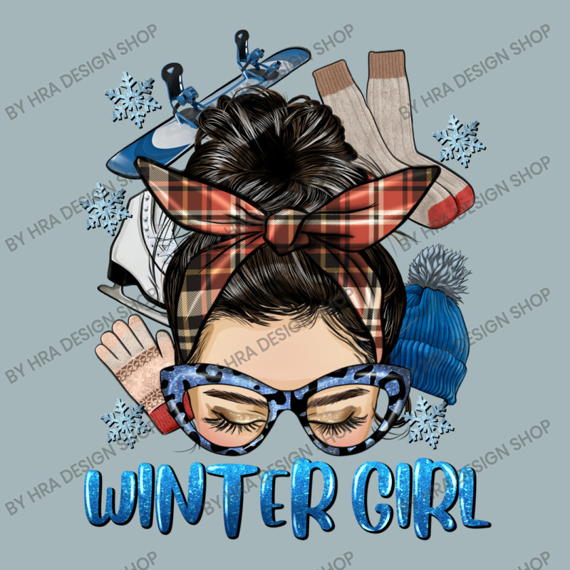 Messy Bun Winter Girl Unisex Sherpa-Lined Denim Jacket by HRA Design Shop | Artistshot