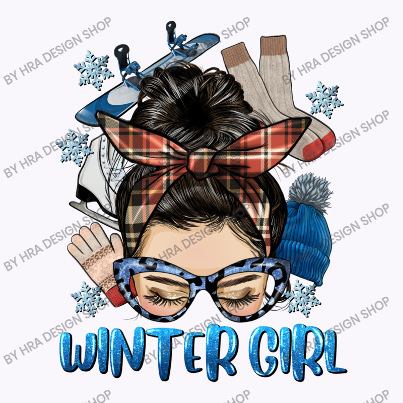 Messy Bun Winter Girl Tank Top by HRA Design Shop | Artistshot