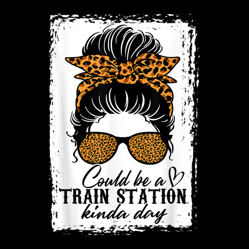 Could Be A Train Station Kinda Day Messy Bun Funny Fleece Short by nikpeycha | Artistshot