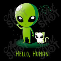 Alien With Very Funny Cat Cropped Sweater | Artistshot