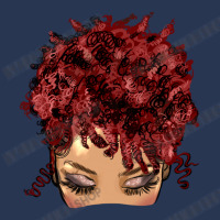 Afro Light Skin Red Hair Messy Bun Ladies Denim Jacket | Artistshot