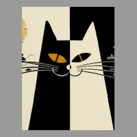 Vintage Black And White Cat Cute Design For Cats L Graphic T-shirt | Artistshot