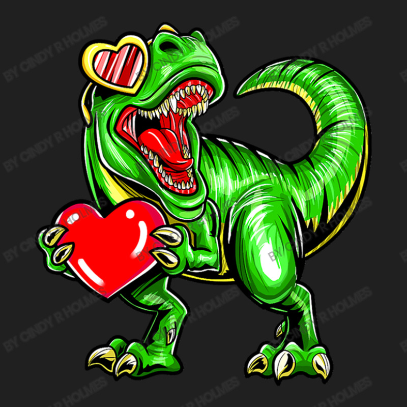 Dinosaur Valentine Trex Valentines Day Ladies Polo Shirt by Cindy R Holmes | Artistshot