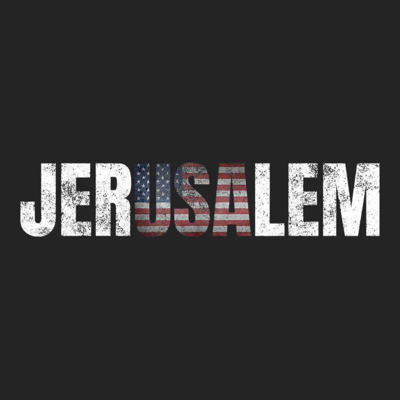 Distressed Jerusalem Jewish Israeli Gift American 3/4 Sleeve Shirt | Artistshot