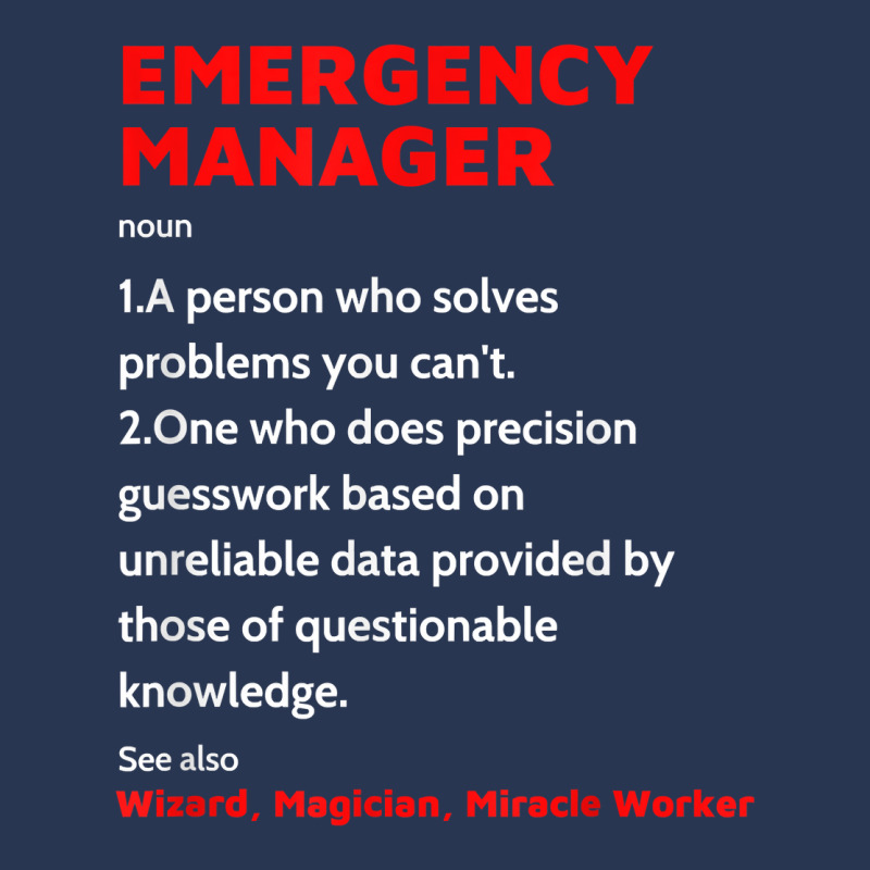 Emergency Manager Funny Management Definition Noun Men Denim Jacket | Artistshot