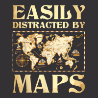 Easily Distracted By Maps   Cartography Geographer Vintage Short | Artistshot