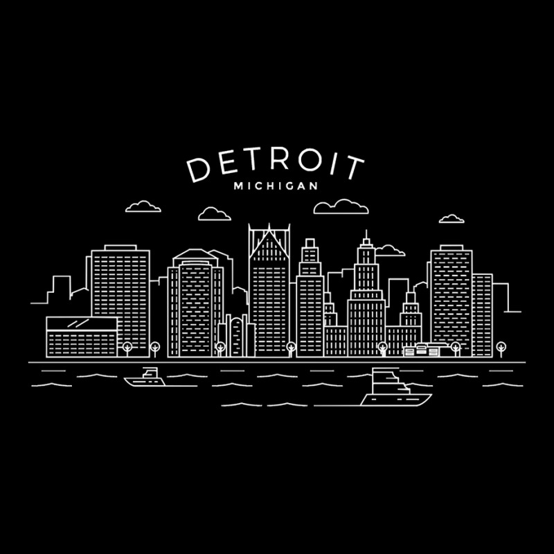 Detroit Skyline Michigan Pride Motor City Vintage Men's 3/4 Sleeve Pajama Set | Artistshot