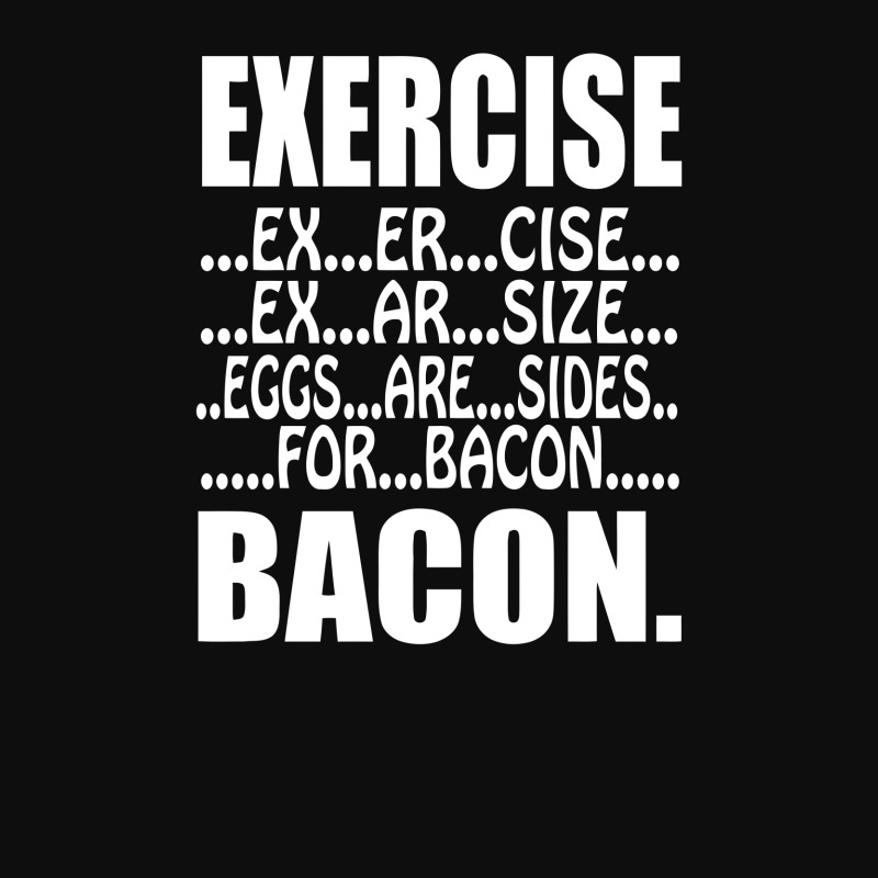 Exercise Eggs Are Sides For Bacon Funny College Crop Top by vanotees | Artistshot