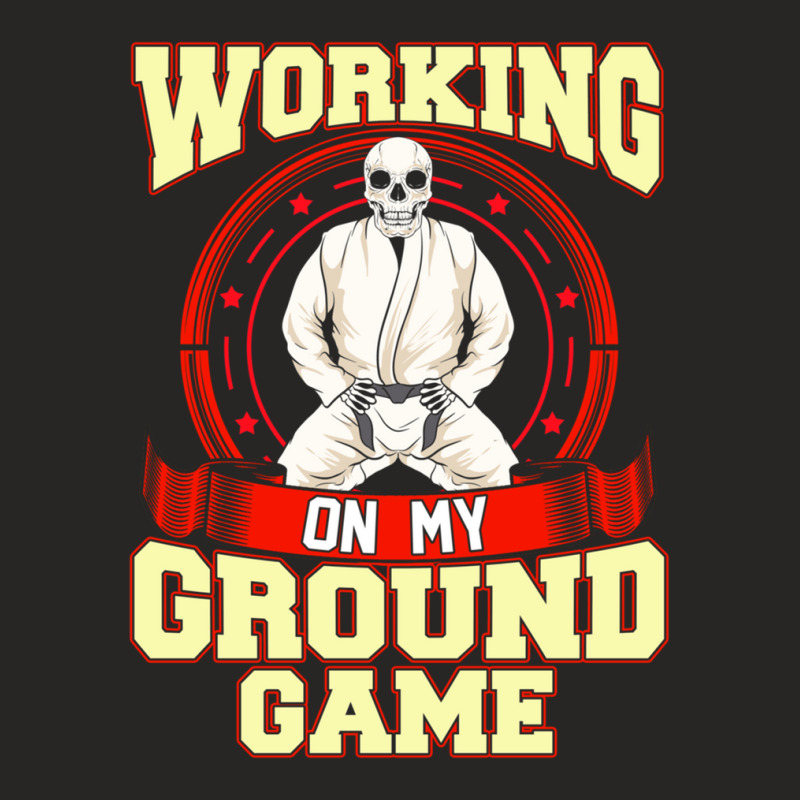 Funny Cool Ground Game Fighter Judo Skull Fight Sp Ladies Fitted T-Shirt by PauletteWatkins1 | Artistshot