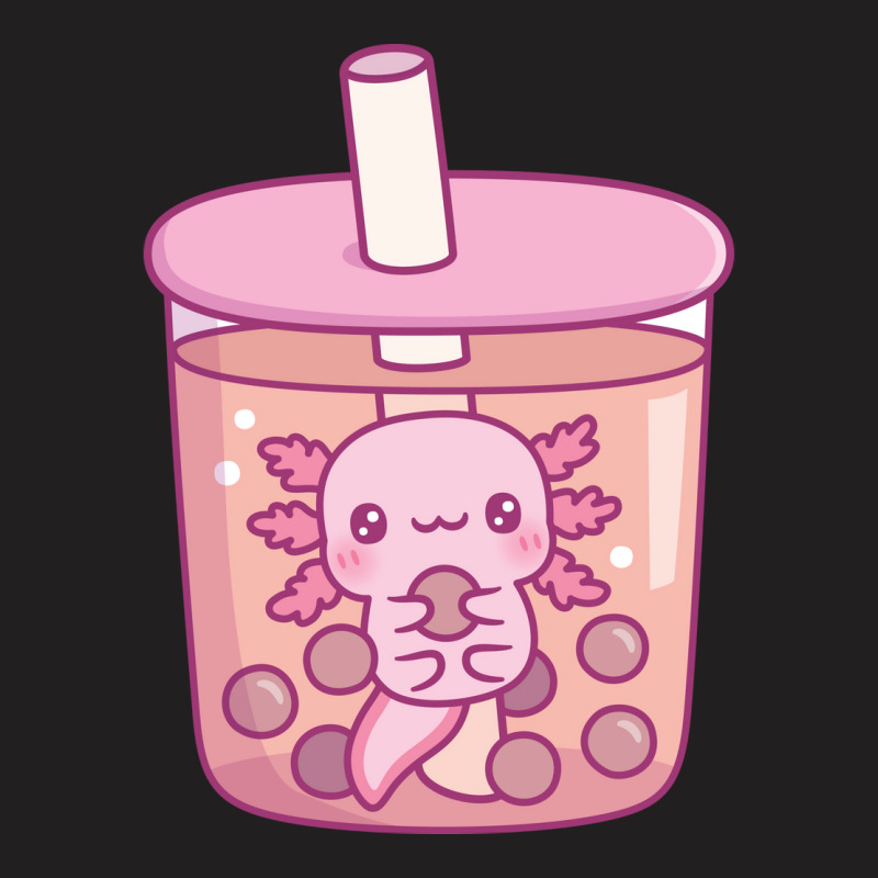 Cute Axolotl In Bubble Tea Funny Tumblr T-Shirt by oreilywendyo | Artistshot