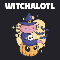 Cute Axolotl Witch With Pumpkin Halloween Music Unisex Sherpa-lined Denim Jacket | Artistshot