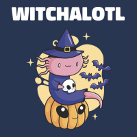 Cute Axolotl Witch With Pumpkin Halloween Music Men Denim Jacket | Artistshot