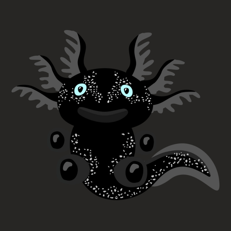 Cute Black Axolotl From The Space Trending Ladies Fitted T-Shirt by acresdulacm | Artistshot