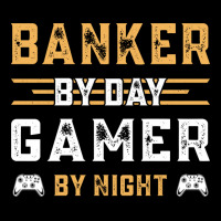 Funny Retro Gamer Gift Banker By Day Gamer By Nigh Pocket T-shirt | Artistshot