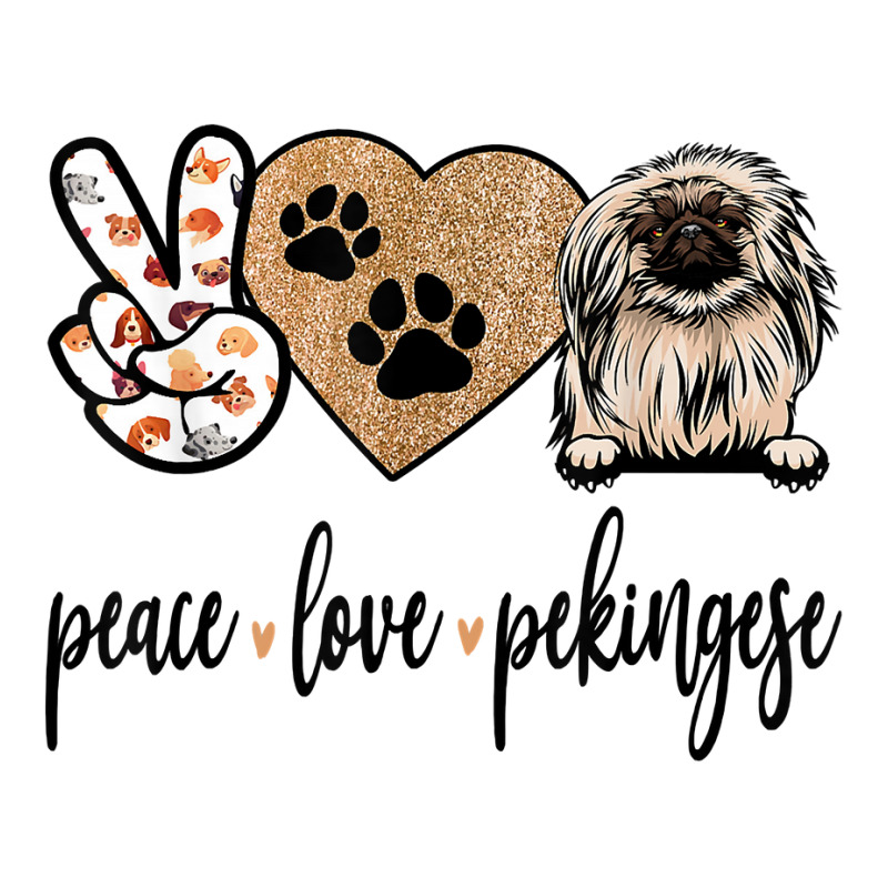 Funny Peace Love Pekingese Dog Lover T Shirt Youth Sweatshirt by ryniuga | Artistshot