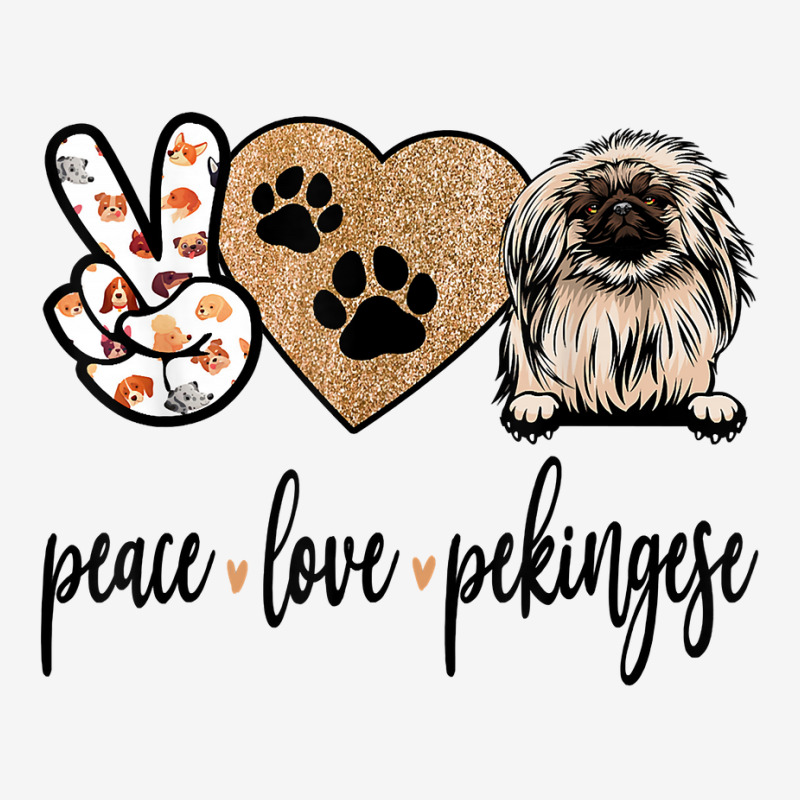 Funny Peace Love Pekingese Dog Lover T Shirt Baby Beanies by ryniuga | Artistshot