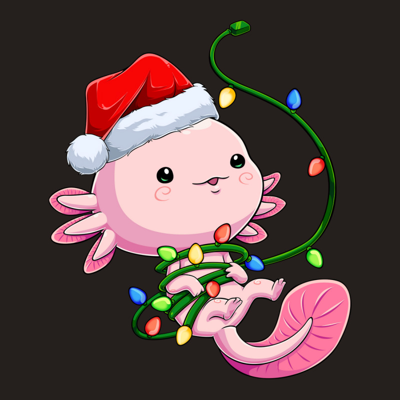 Santa Axolotl Christmas Tree Lights Lizard Xmas Sa Tank Top | Artistshot