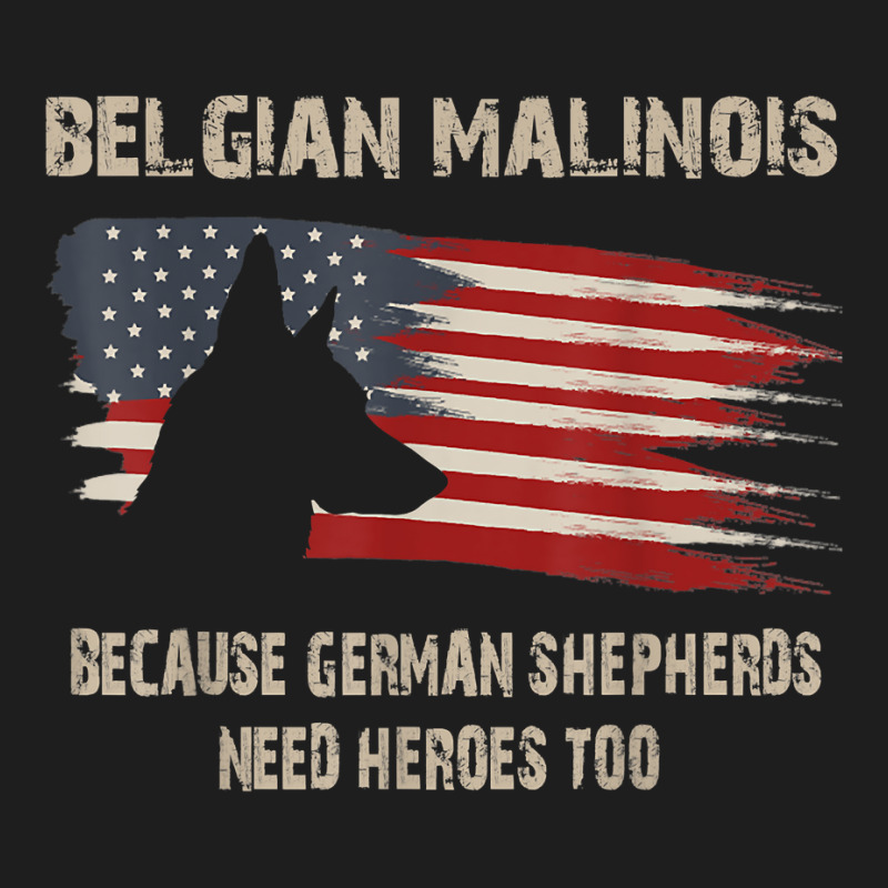 Belgian Malinois American Flag Funny T Shirt Dog G Classic T-shirt by mumm | Artistshot