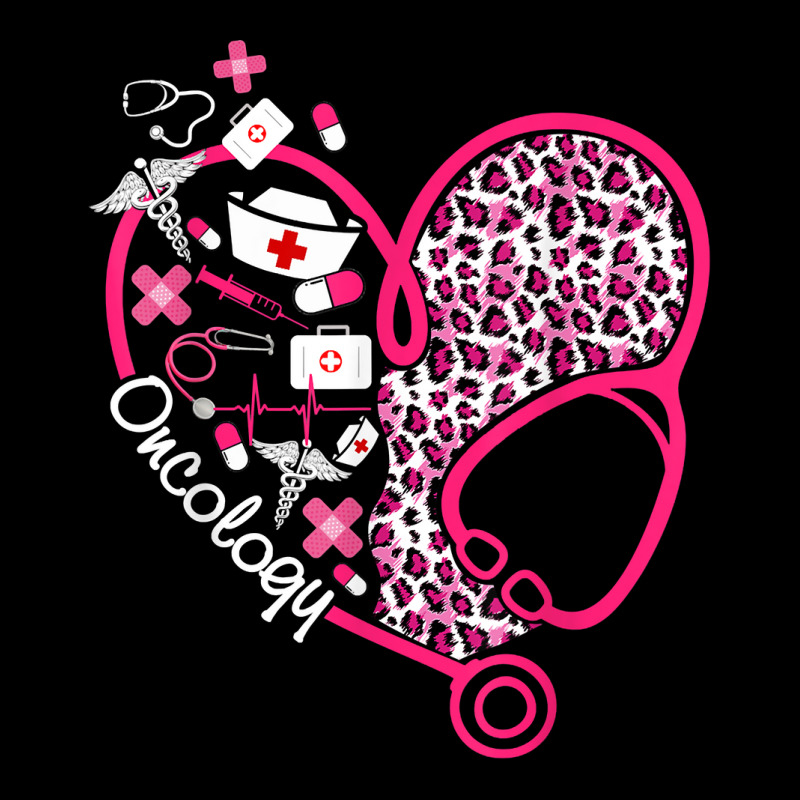 Leopard Heart Stethoscope Oncology Nurse Valentine Baby Bibs by chomibe | Artistshot