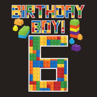 Cute 6th Birthday Gift 6 Years Old Block Building Boys Kids T Shirt Tank Top | Artistshot