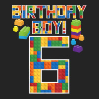 Cute 6th Birthday Gift 6 Years Old Block Building Boys Kids T Shirt 3/4 Sleeve Shirt | Artistshot