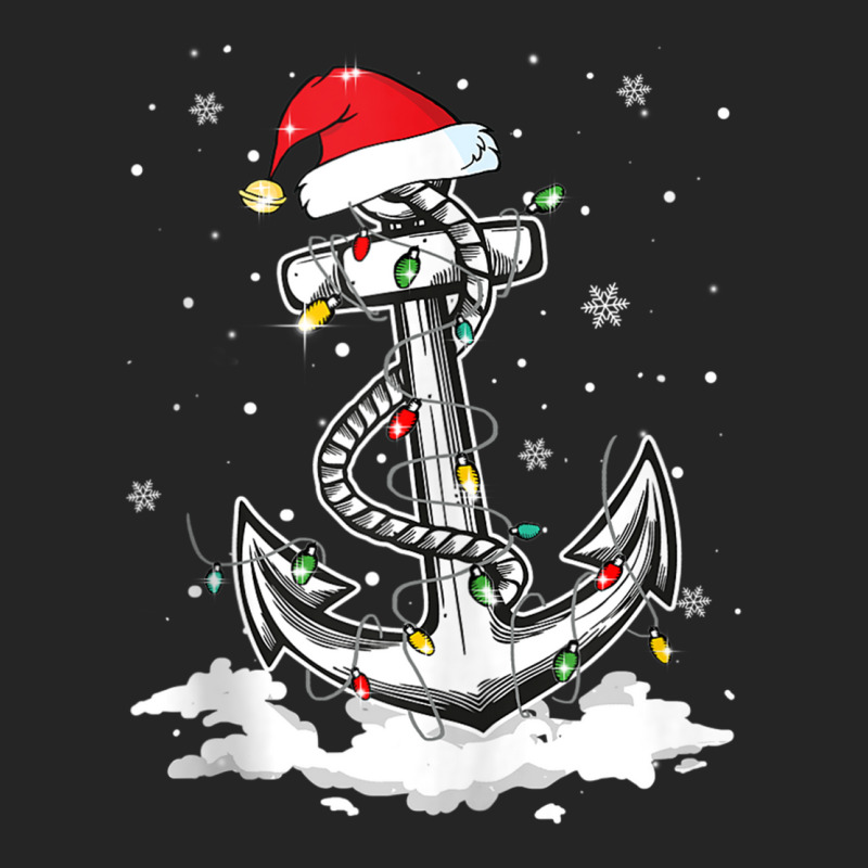 Anchor Boating Sailing Christmas Santa Hat Lights Unisex Hoodie | Artistshot