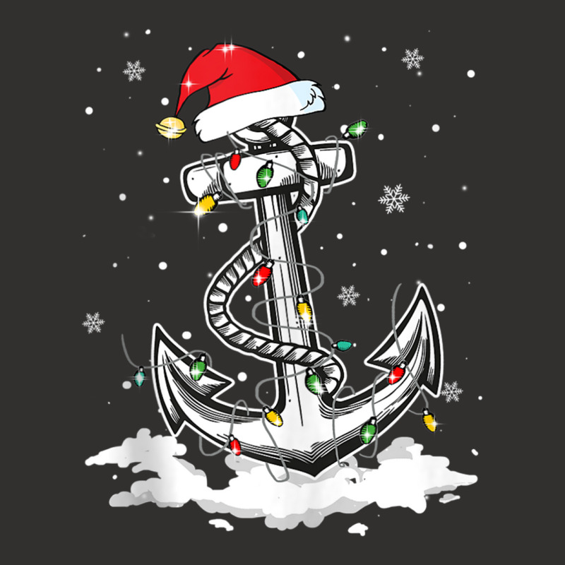 Anchor Boating Sailing Christmas Santa Hat Lights Champion Hoodie | Artistshot