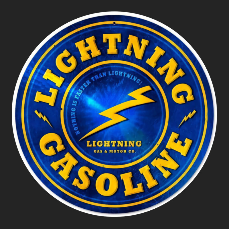 Vintage Lightning Gasoline Sign Retro 3/4 Sleeve Shirt | Artistshot