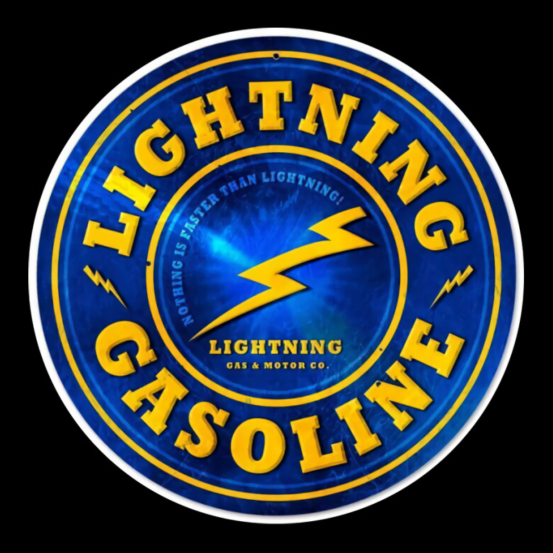 Vintage Lightning Gasoline Sign Retro Men's Long Sleeve Pajama Set | Artistshot