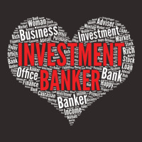 Investment Banker Heart Shape Word Cloud Design Gr Racerback Tank | Artistshot