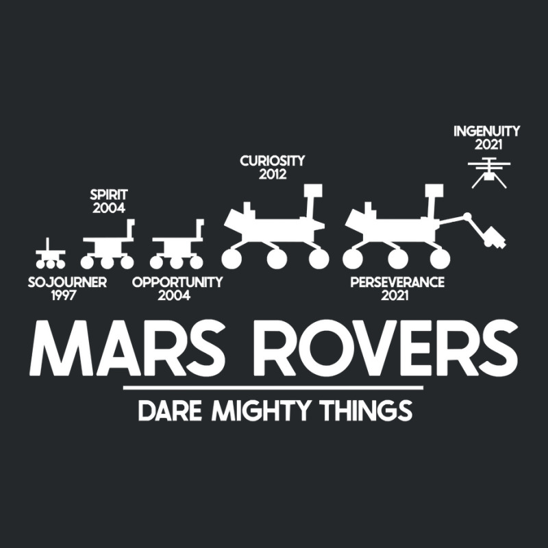 Mars Perseverance Rover Dare Mighty Things Landing Crewneck Sweatshirt by kulowbu | Artistshot