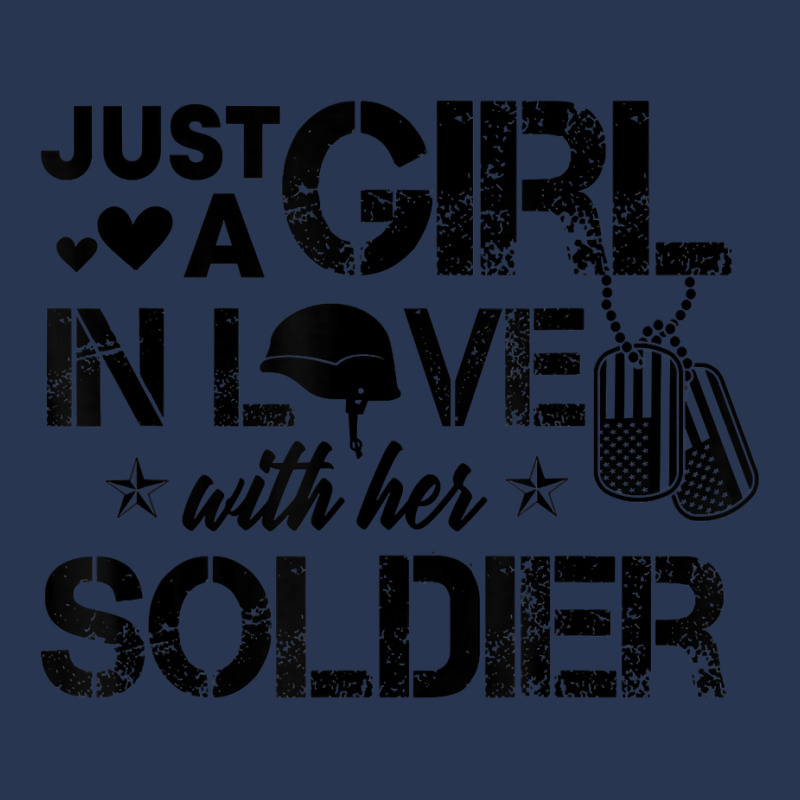 Just A Girl In Love With Her Soldier Army Girlfrie Men Denim Jacket | Artistshot