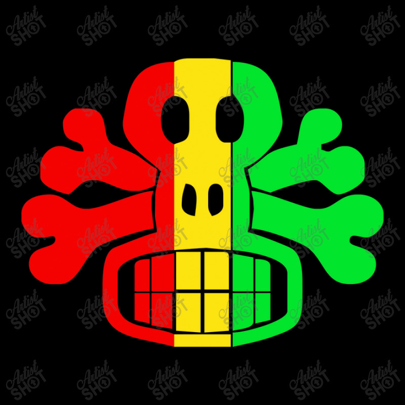 Rasta Skull And Crossbones V-neck Tee | Artistshot