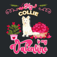 Mom T  Shirt My White Collie Is My Valentine   Dog Lover Gifts For Dog Crewneck Sweatshirt | Artistshot